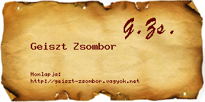 Geiszt Zsombor névjegykártya