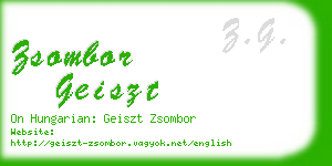 zsombor geiszt business card